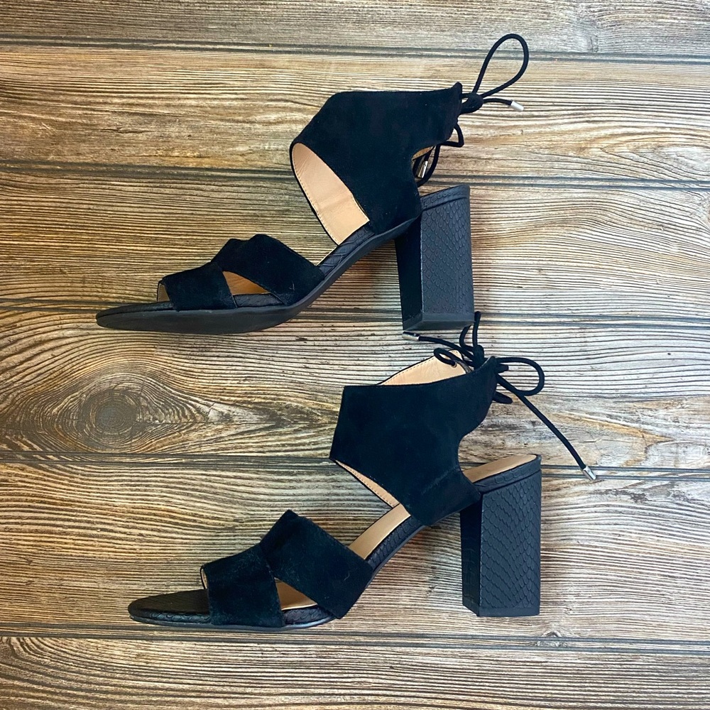 Franco Sarto black lace up heels women’s size 9